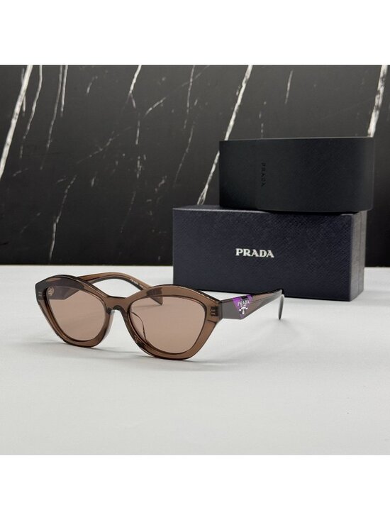 NEW PRADA PRA02SF 17O60B SUNGLASSES PR A02SF 17O60B BROWN WOMEN CAT EYE SPR A02F